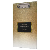Goldhoch entwickelter Glitter personalisiert Klemmbrett (Links)
