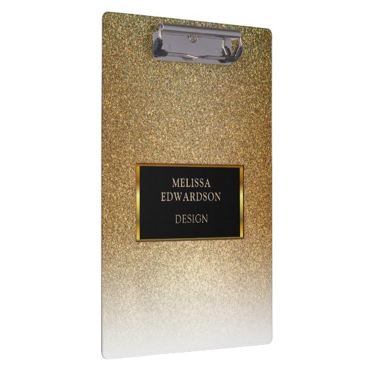 Goldhoch entwickelter Glitter personalisiert Klemmbrett (Rechts)