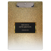 Goldhoch entwickelter Glitter personalisiert Klemmbrett (Vorderseite)