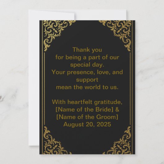 Goldhochzeit Einladung _arabisch und englisch Desi (Rückseite)