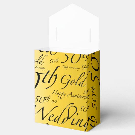 Goldhochzeit Geschenkschachtel (Geöffnet)