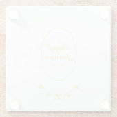 Goldhochzeit Glasuntersetzer (Rückseite)