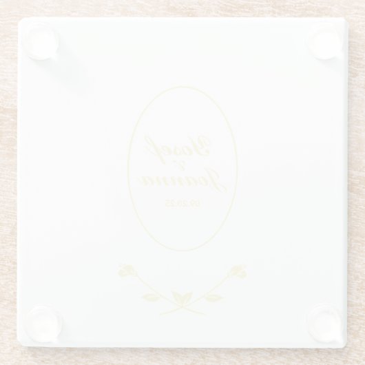 Goldhochzeit Glasuntersetzer (Rückseite)