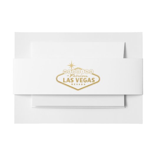Goldhochzeit in Las Vegas | U PICK FARBE Einladungsbanderole (Vorderseite Beispiel)