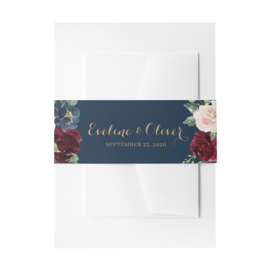 Goldhochzeit in Rosa Einladungsbanderole (Vorderseite Beispiel)