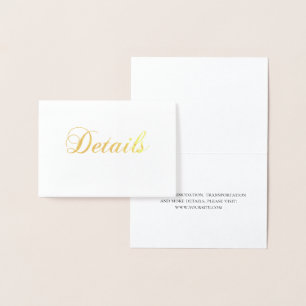 Goldhochzeit. Klassische Einzelfolienkarte gefalte Folienkarte