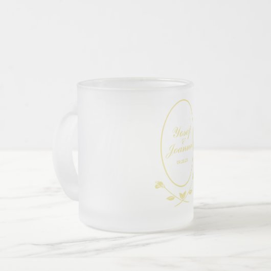 Goldhochzeit Mattglastasse (Vorderseite Links)