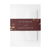 Goldhochzeit mit Burgund Einladungsbanderole (Vorderseite Beispiel)