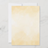 Goldhochzeit mit cremefarbenen Blume Einladung (Rückseite)