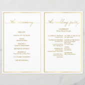 Goldhochzeit, moderner Schriftart und Goldgrenze (Rückseite)