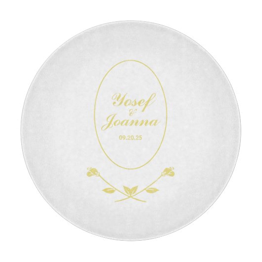 Goldhochzeit Schneidebrett (Vorderseite)