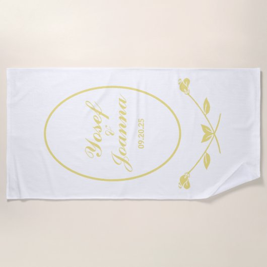 Goldhochzeit Strandtuch (Vorderseite)