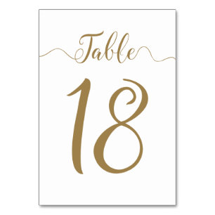 Goldhochzeit-Tischnummern 18 Tischnummer