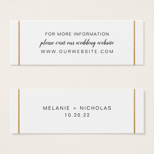 Goldhochzeit-Website oder Informationskarte (Vorne & Hinten)