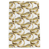 Goldhochzeiten auf Weiß Mittlere Geschenktüte (Vorderseite)
