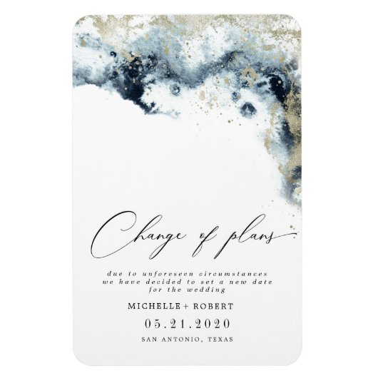 Goldhochzeiten im Wasserfarbenbereich ändern das D Magnet (Vertikal)