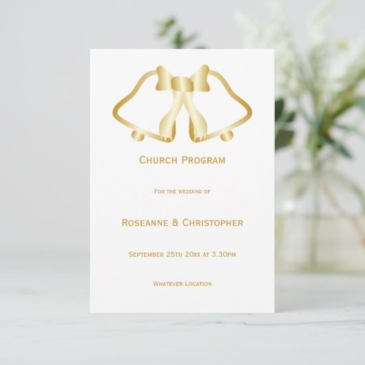 Goldhochzeitsklopfen und -klingeln (Stehend Vorderseite)