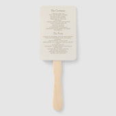 Goldhochzeitsprogramm Fächer (Rückseite)