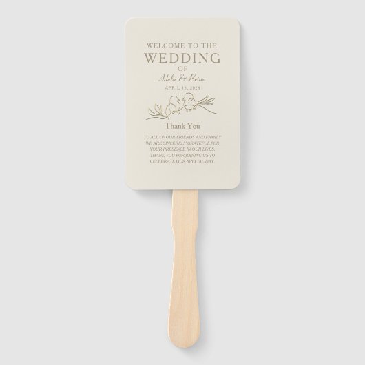 Goldhochzeitsprogramm Fächer (Vorderseite)