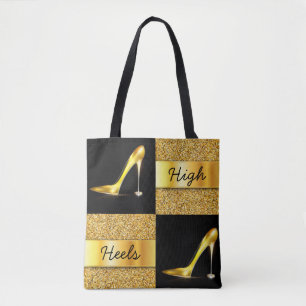 Goldhoher Heels-Diamant-Ring-Glitzer-Entwurf Tasche