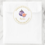 Goldhommade Fig-Jam-Label | weiß Runder Aufkleber (Tasche)
