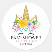 Goldhorn-Kinderdusche Runder Aufkleber (Vorderseite)