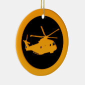 Goldhubschrauber Keramik Ornament (Rechts)