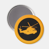 Goldhubschrauber Magnet (Vorderseite/Rückseite)