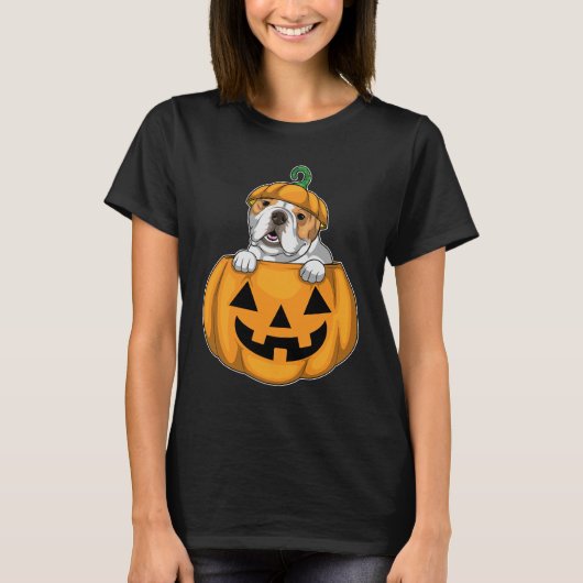Goldhund Halloween Pumpkin T-Shirt (Vorderseite)