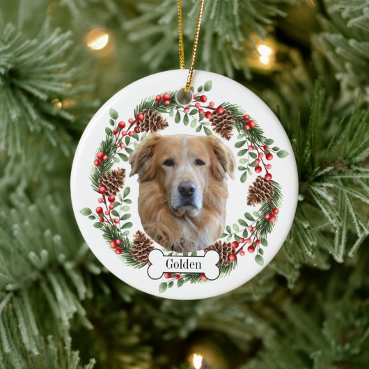 Goldhund Keramik Ornament (Baum)