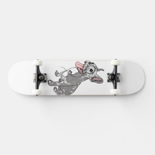 Goldhund mit Monokel Skateboard (Horizontal)