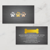 Goldhundknochen Visitenkarte (Vorne/Hinten)