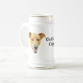 Goldie Cay stein Bierglas (Vorderseite Links)