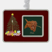 Goldie Doode Christmas Tree Framed Ornament Rahmen-Ornament Silber (Vorderseite)