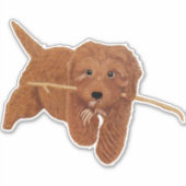 Goldie Doodle Custom-Cut Extra Large Vinyl Sticker (Vorderseite)