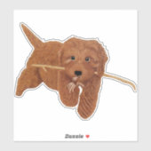 Goldie Doodle Custom-Cut Extra Large Vinyl Sticker (Blatt)