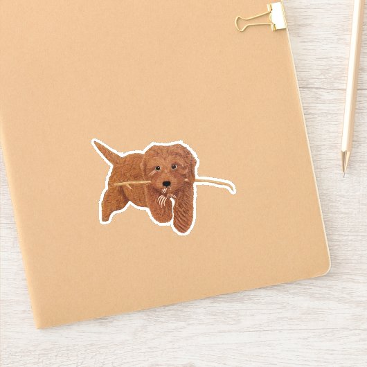 Goldie Doodle kleine maßgeschneiderte Aufkleber (Notizbuch)