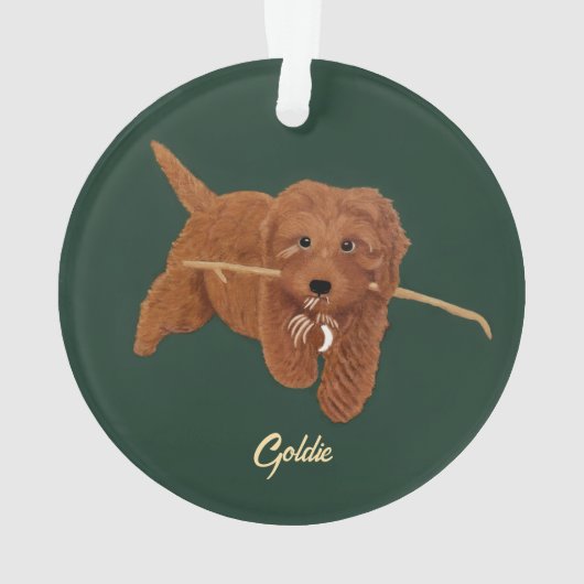Goldie Doodle Ornament (Rückseite)