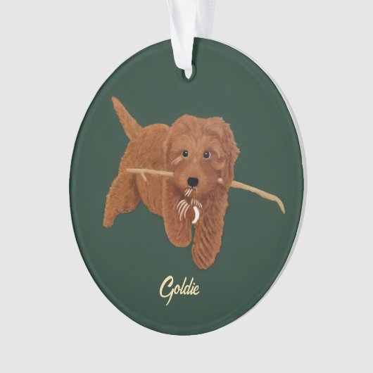 Goldie Doodle Ornament (Vorderseite)