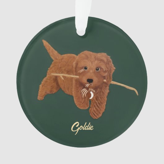Goldie Doodle Ornament (Vorderseite)