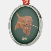 Goldie Doodle Ornament Aus Metall (Links)