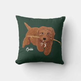 Goldie Doodle Throw Pillow Kissen