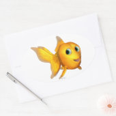 Goldie Fish Oval Stickers (Umschlag)