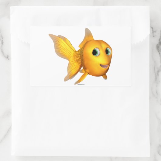 Goldie Fish Rectangle Stickers (Tasche)
