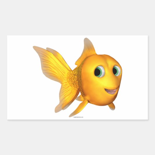 Goldie Fish Rectangle Stickers (Vorderseite)