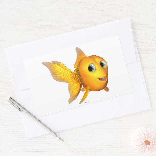 Goldie Fish Rectangle Stickers (Umschlag)