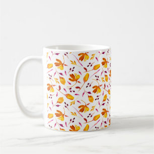 Goldie - Gold und Magenta Poppies Wasserfarbene Fl Kaffeetasse