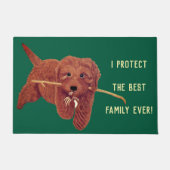 Goldie Golden Dog Green Doormat Fußmatte (Vorderseite)