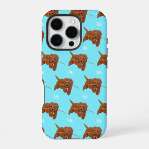 Goldie Golden Doodle Blau iPhone 16 Pro Hülle
