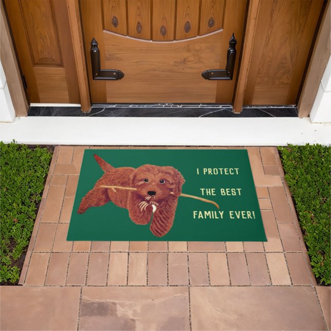 Goldie Golden Guard Dog Large Doormat Fußmatte (Außenbereich)